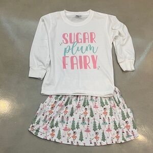 Sugar Plum Fairy Kids Matching Set - White and Pink